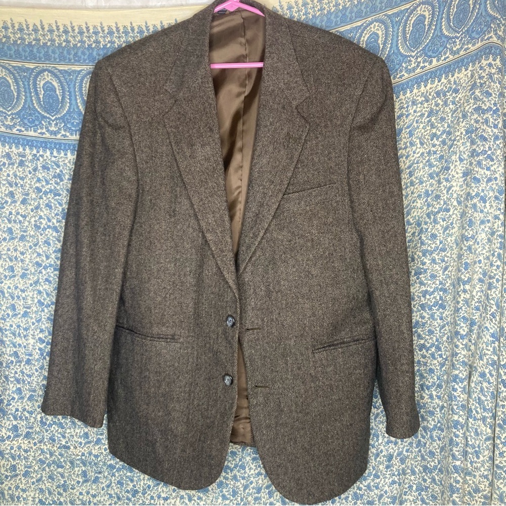 Stuart Hughes wool camel academia blazer